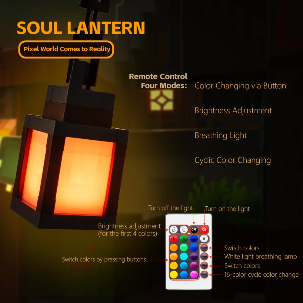 Pixel Style RGB Tabletop Lantern