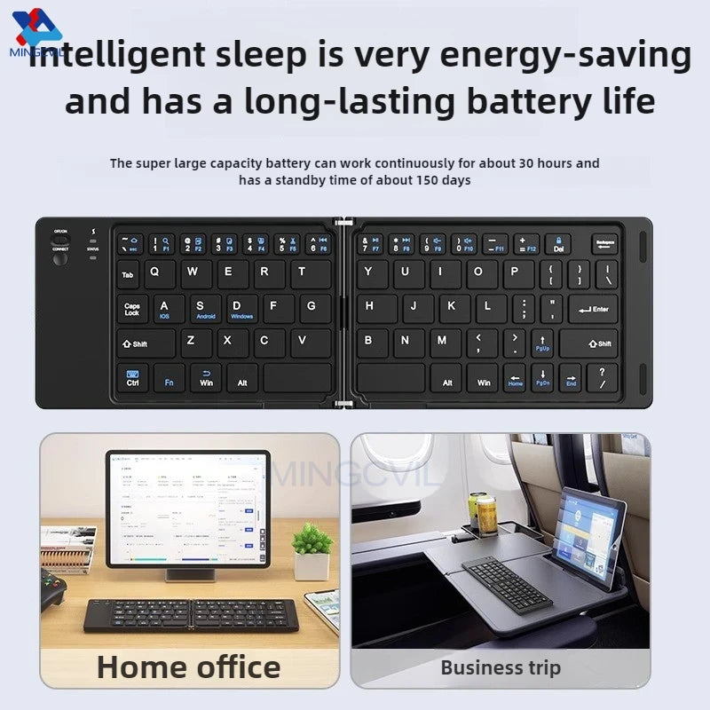 Compact Foldable Wireless Keyboard