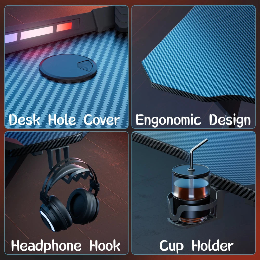 Ergonomic Carbon-Fiber Gaming Desk