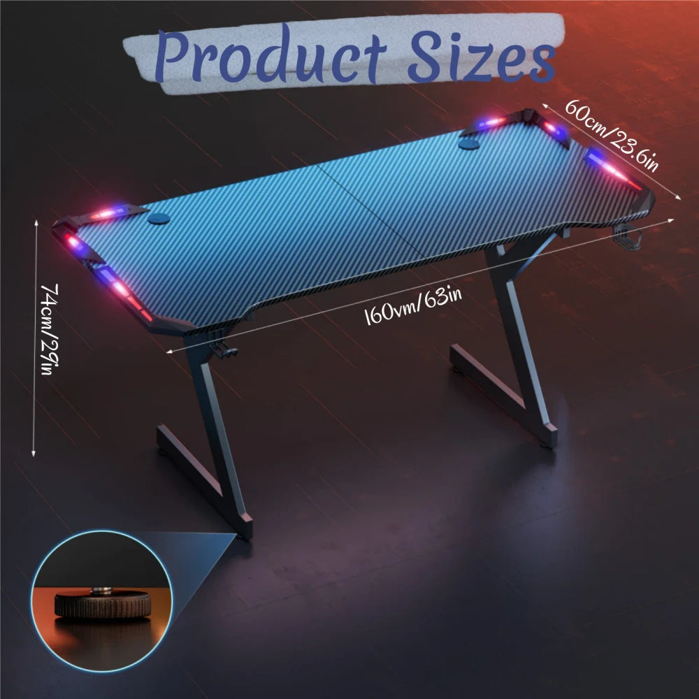 Ergonomic Carbon-Fiber Gaming Desk