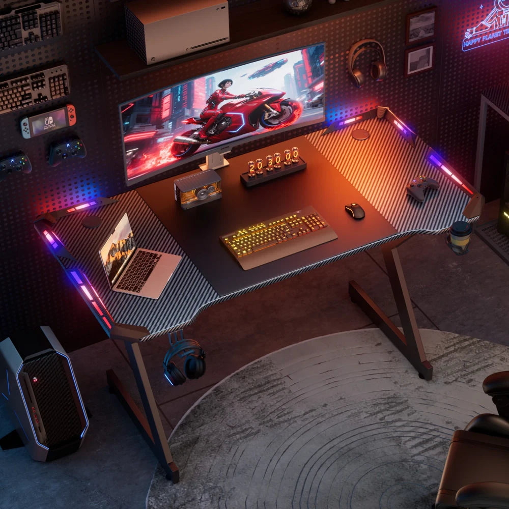 Ergonomic Carbon-Fiber Gaming Desk