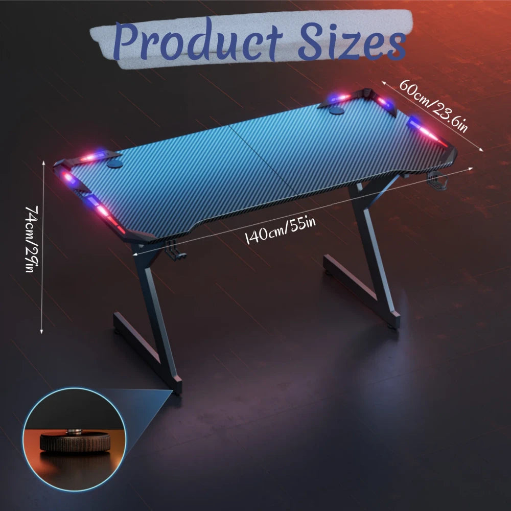 Ergonomic Carbon-Fiber Gaming Desk