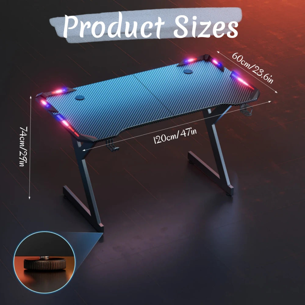 Ergonomic Carbon-Fiber Gaming Desk