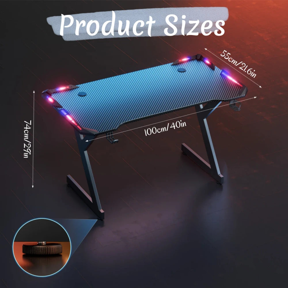 Ergonomic Carbon-Fiber Gaming Desk